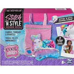 Cool MAKER Stitch n Style uzpildes komplekts — lietošanai ar Stitch n Style šujmašīnu, 6 šūšanas projekti bērniem no 8 gadu vecuma