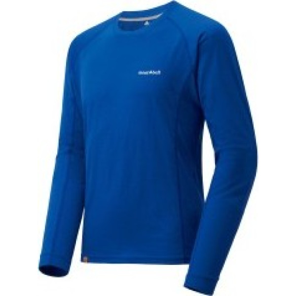 Mont-bell Termo krekls M MERINO Wool Plus Light LS XL Primary Blue