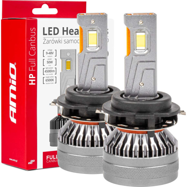 LED auto spuldzes hp full canbus h7-6 amio-03676