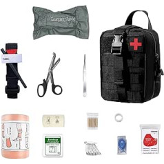 First Aid Kit, Medical Tactical Bag, Medical Bag for Camping, Hunting, Hiking, Home, Car and Adventure, Trauma Kit, Military Combat Survival Everyday Carry Bleeding Control