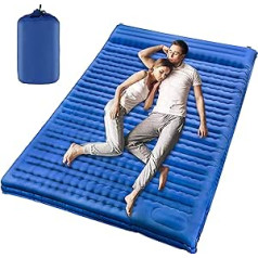 AKUDY Sleeping Mat for 2 People: 140 x 200 cm, Thick 12 cm Camping Bed, Sleeping Mat, Self-Inflating, Camping Mattress, Camping Bed for 2 People