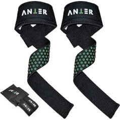 ANTER® Straps Gym | Premium svarcelšanas siksnas | Pārveidojiet savu apmācību | Pārvariet savas robežas, noņemiet sāpes un atklājiet savu patieso potenciālu