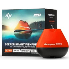 Deeper Start viedais zivju meklētājs — viegls bezvadu Wi-Fi zivju meklētājs krasta makšķerniekiem