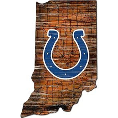 Fanu veidojumi NFL Indianapolisas Colts unisex Indianapolisas Colts mini ceļa kartes štata zīmju komandas krāsa 12 collu