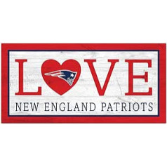 NFL New England Patriots Unisex New England Patriots Love Sign Team krāsa, 6 x 12