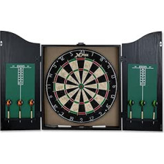 Dartboard Black Wood Dartboard Tērauda Šautriņu dēļa komplekts Šautriņas Tērauda Šautriņu dēlis skapī