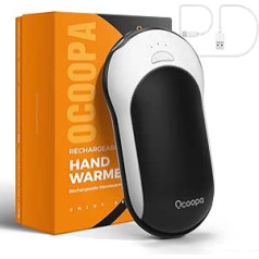 OCOOPA PD Electric Hand Warmer, Quick-Charging, 10,000 mAh, 15 Hours Warmth, 3-Level Adjustable, Reusable, USB Power Bank