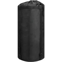 46L Stuff Sack for Sleeping Bag Nylon Waterproof Compression Black