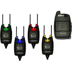 CarpOn® Wireless Makšķerēšanas koduma signalizācija + Swinger komplekts ar pretaizdzīšanas funkciju 1:1 transportēšanas futrālis 200 M