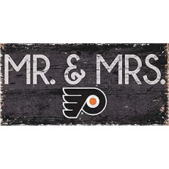 NHL Filadelfijas Flyers Unisex Philadelphia Flyers Sign Mr & Mrs Team krāsa, 6x12