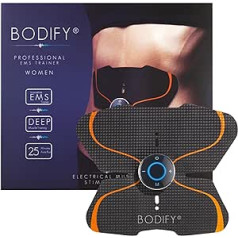 Bodify® EMS treniņu ierīce mērķtiecīgai vēdera muskuļu stimulēšanai. Muskuļu veidošanas, vēdera trenažieris, vēdera muskuļu trenažieris vīriešiem un sievietēm.