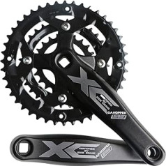 GANOPPER Crankset MTB 44T velosipēda zobrats priekšējais 3 ātrumu velosipēda kloķis viena ātruma kvadrātveida 9S kloķa komplekts