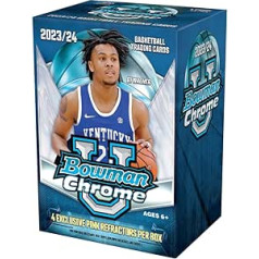 Bowman Chrome 2023/24 University Basketball Value Box — 7 pakas katrā kastē