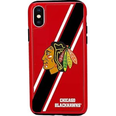 Forever Collectibles iPhone XS MAX Impact sērijas divslāņu futrālis priekš NHL Čikāgas Blackhawks