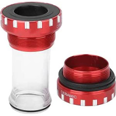 BB Bottom Bearing, Alloy Bike BB109 Ceramic Integrated Screw-In Bearing Thread Bottom Bracket Bicycle Accessories (Red)