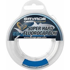 Savage Gear Super Hard 0,60 mm 18,9 kg Fluorocarbon 50 m Leader Line uzstādīšanai jūrā, Sea Leader, Leader Line, Fluorocarbon aukla, līnija