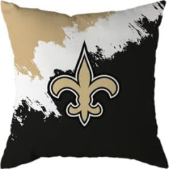 NFL New Orleans Saints Futbola spilvens Brush Spilvens Dīvāna spilvens 50 x 50 cm, daudzkrāsains