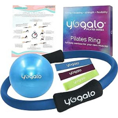 Yogalo Pilates gredzens — 14 collu Fitness Magic Circle Exercise Tonizējoša pretestība Circle Toneris Dual Grip Ring Pilates Series