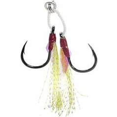 Mustad Light Jigging Assist Rig Ll makšķerēšanas termināļa piederumi (2 iepakojumā), daudzkrāsains, 1. izmērs