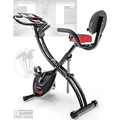 Fitness Bike + Sportstech Live App with Live & On Demand Courses for Full Body Workout Experience | Ergometer Foldable for Home | + Comfort Seat, Hand Pulse Sensors & Fitness Power Ropes | X150 Bike