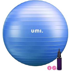 Amazon Brand - Umi Exercise Ball Pretsprādziena sēdbumba 48 cm - 75 cm Fitnesa bumba ar bumbu sūkni Pezziball jogai Pilates, Balance Exercise Core Training Maksimālā slodze līdz 300 kg