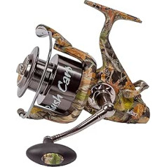 Lion Sports BCS Camou Carp FS 7000 Free-Wheel karpu spole - Carp Long Casting Reel Free-spool makšķerēšanas spole - 0,30 mm / 315 m