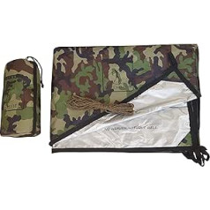 Bushmen Thermo Tarp 3 x 3 m Camouflage Rain Canopy with Insulating Reflective Layer