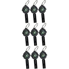 Kisangel 6 PCS Whistle Outdoor Products Izdzīvošanas atslēgu piekariņi Āra Aksesuāri Virves piederumi Fitnesa Aksesuāri Kabatas izmēra Sailor Hiking Mini Aksesuāri ABS Camping Compass