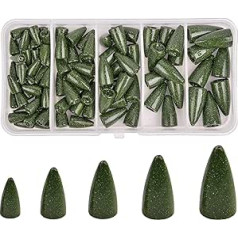 Worm Weights Fishing Sinker Set 88 Pieces Painted Bass 5 Izmēri