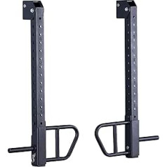 Train Hard Power Rack Pie sienas stiprināms pusstatīva statīvs ar paceļamu stieni, paplašināms ar avārijas plauktiem, iegremdēšanas stieņiem un bloķēšanas svirām, kravnesība 350 kg! (Piederumi — Jammer Arms)