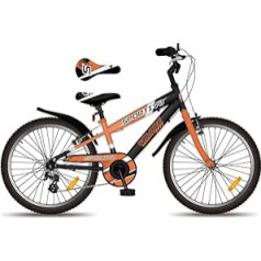 Kubbinga Unisex bērnu sporta velosipēds, oranžs, 20 collas, bumbiņa, ar 7 ātrumu bērnu velosipēdu