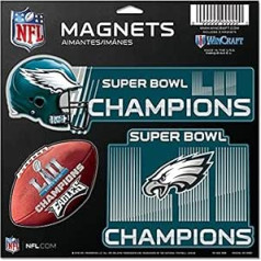 NFL Philadelphia Eagles Super Bowl LII čempionu magnētu komplekts 3 dab