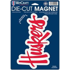 Wincraft NCAA University of Nebras 81802013 die cut logo magnēts, mazs, melns