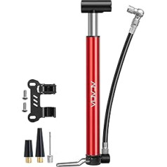 ACACIA Mini Bike Pump Fits Schrader and Presta Valve with Mounting Bracket 130PSI 10.2