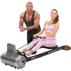 Miweba Sports Rudergerät MR100 | Rudermaschine klappbar - Fitnessgerät - Magnetbremse - 6 Widerstandsstufen - Heimtrainer - Krafttraining - Rudergeräte für Zuhause - Rowing Machine