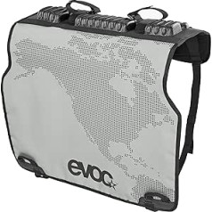 EVOC Tailgate Pad Duo for Bicycle Transport in Pickup (Bike Carrier without Tow Hitch, Fixation of 2 Bikes, Quick Access to Boot Flap Lever, Bike and Tailgate Protection), Stone Grey, stone, Backpack