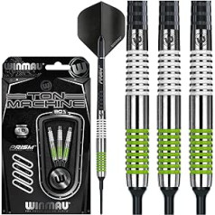 WINMAU Ton Machine 18g Softip Profesionalus volframo plieno smiginio rinkinys su skrydžiais ir kotais