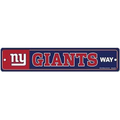 NFL New York Giants 83627010 Street/Zone Sign, 4,5 x 17