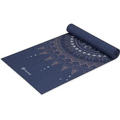 Gaiam 6 mm apdrukāts īpaši biezs neslīdošs jogas paklājiņš visu veidu jogas, pilates un grīdas treniņiem (G x P x D): 172 x 61 x 6 mm