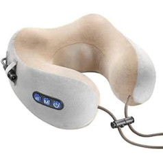 1 x Massager for the Cervical Spine, Neck Travel Pillow, Made of Foam, Head and Chin Support Pillow for Travel, Neck Massage Pillow, Foam Pillow, Travel Wireless Neck Pad