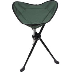 Telescopic Tripod Folding Fishing Stool Seat Chair with Carry Bag Camping Olive