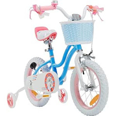 RoyalBaby Stargirl bērnu velosipēds meiteņu velosipēda rokas un paliktnis 16 collas no Years Children's Bicycle Blue