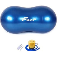 Fortitude Sports Peanut Ball 45cm x 90cm - Peanut Gym Ball for Yoga, Fitness and Physiotherapy, Peanut Balance Ball Anti-Burst