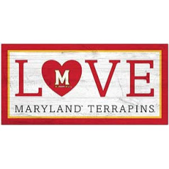 Fanu radījumi NCAA Maryland Terrapins Unisex Maryland University Love Schild Team-Farbe, 6 x 12