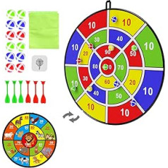 29 Inch Dartboard Set for Kids Boys Toys Double Sided Dartboards with Sticky Balls Indoor/Sports Outdoor Fun Party Play Game Toys Birthday Gifts for 3 4 5 6 7 8 9 10