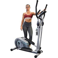 Cross Trainer treniruoklis dviračių ergometras elipsinis treniruoklis Magnetinė stabdžių sistema Pulso dažnio LCD monitorius Maksimali apkrova 150 kg