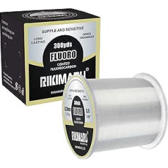 RIKIMARU Fluoro Fishing Line 100% Fluorocarbon Coated Fishing Line