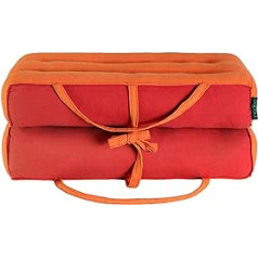 ANADEO YogaProducts Foldable - Yoga Cushion and Meditation Zafu Brochure - Flexible - Kapok 100% Natural and Recyclable - Farm and Hardy - Comfort and Stability