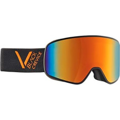Black Crevice Schladming slēpošanas aizsargbrilles I Slēpošanas aizsargbrilles dažādās krāsās I Slēpošanas aizsargbrilles vīriešiem un sievietēm ar neplīstošu dubultu lēcu I pretmiglas pārklājumu un UV 400 aizsardzību I, regulējams iz