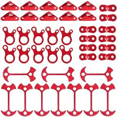 ifundom 40 Pieces Camping Tent Rope Fasteners Wind Rope Buckles Canopy Fixing Supplies